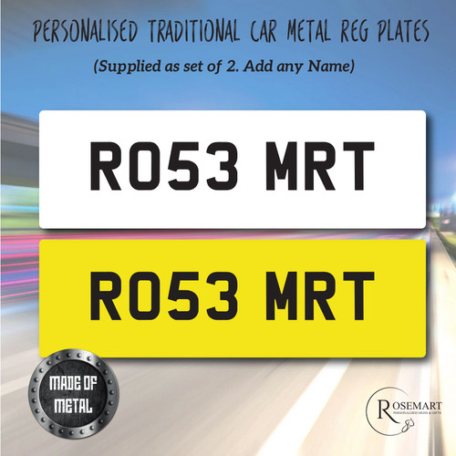Personalised metal number - metal,